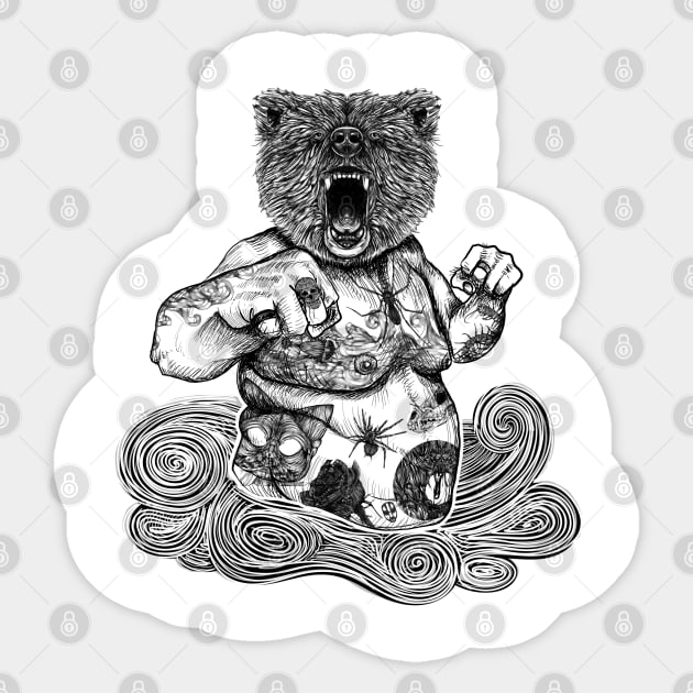 Grizzly Sticker by fakeface